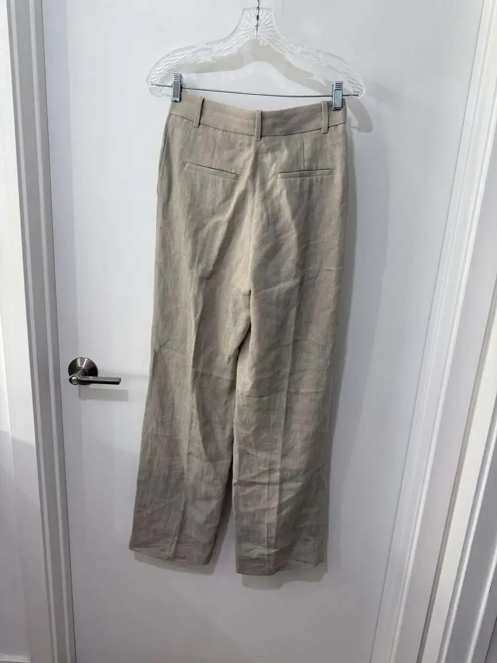 Aritzia Effortless Pant Linen Blend Tan